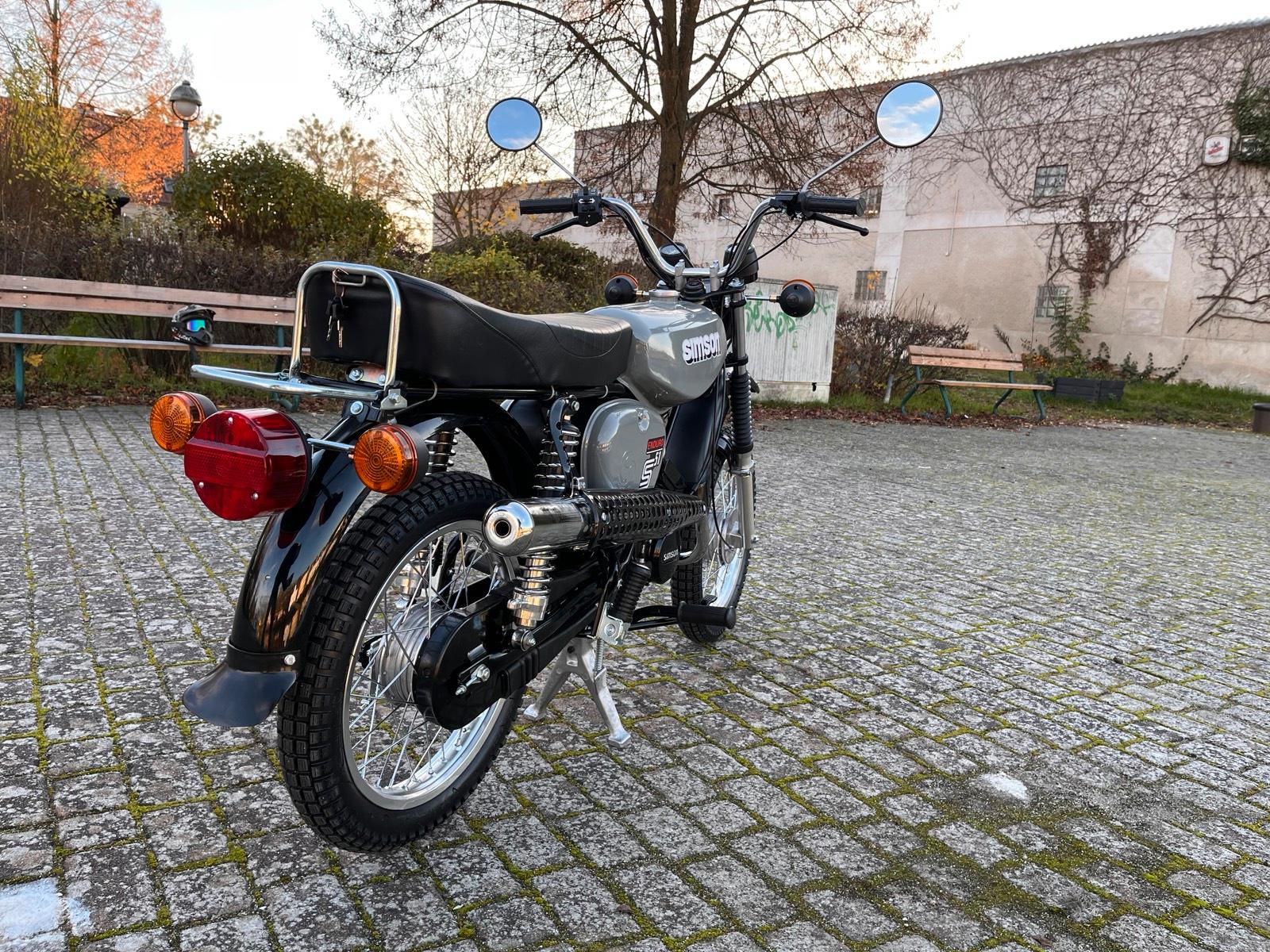 Simson S51 Mausgrau Schwarzer Motor Neuaufbau - Image 8