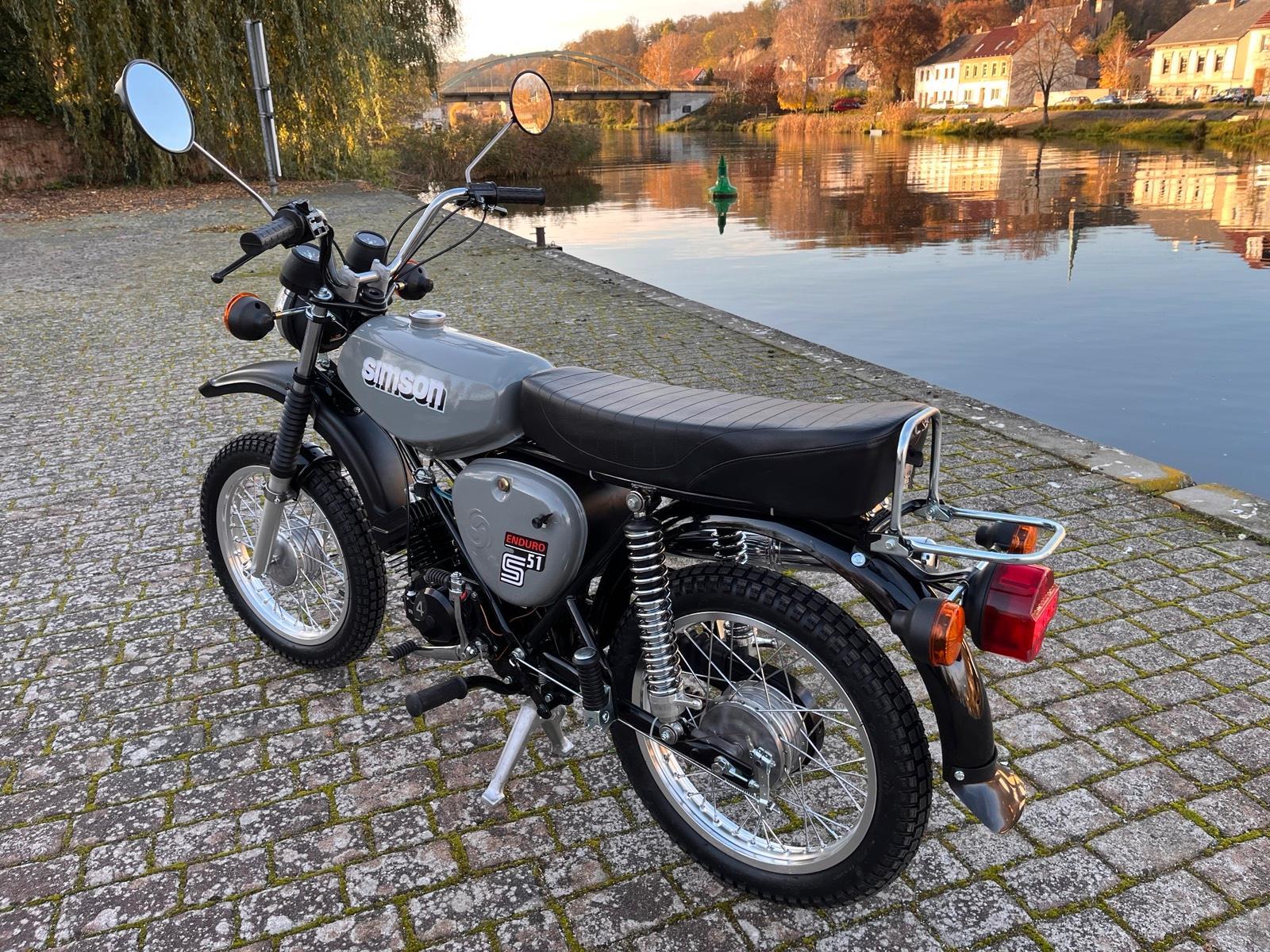 Simson S51 Mausgrau Schwarzer Motor Neuaufbau - Image 10