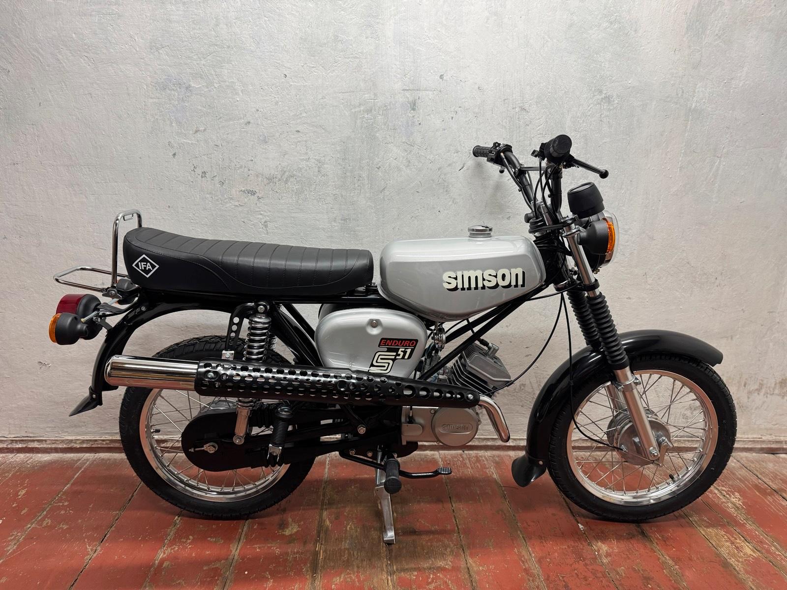 1989 Simson S51 Enduro 4 Gang Neuaufbau Papiere 12V Vape - Image 2