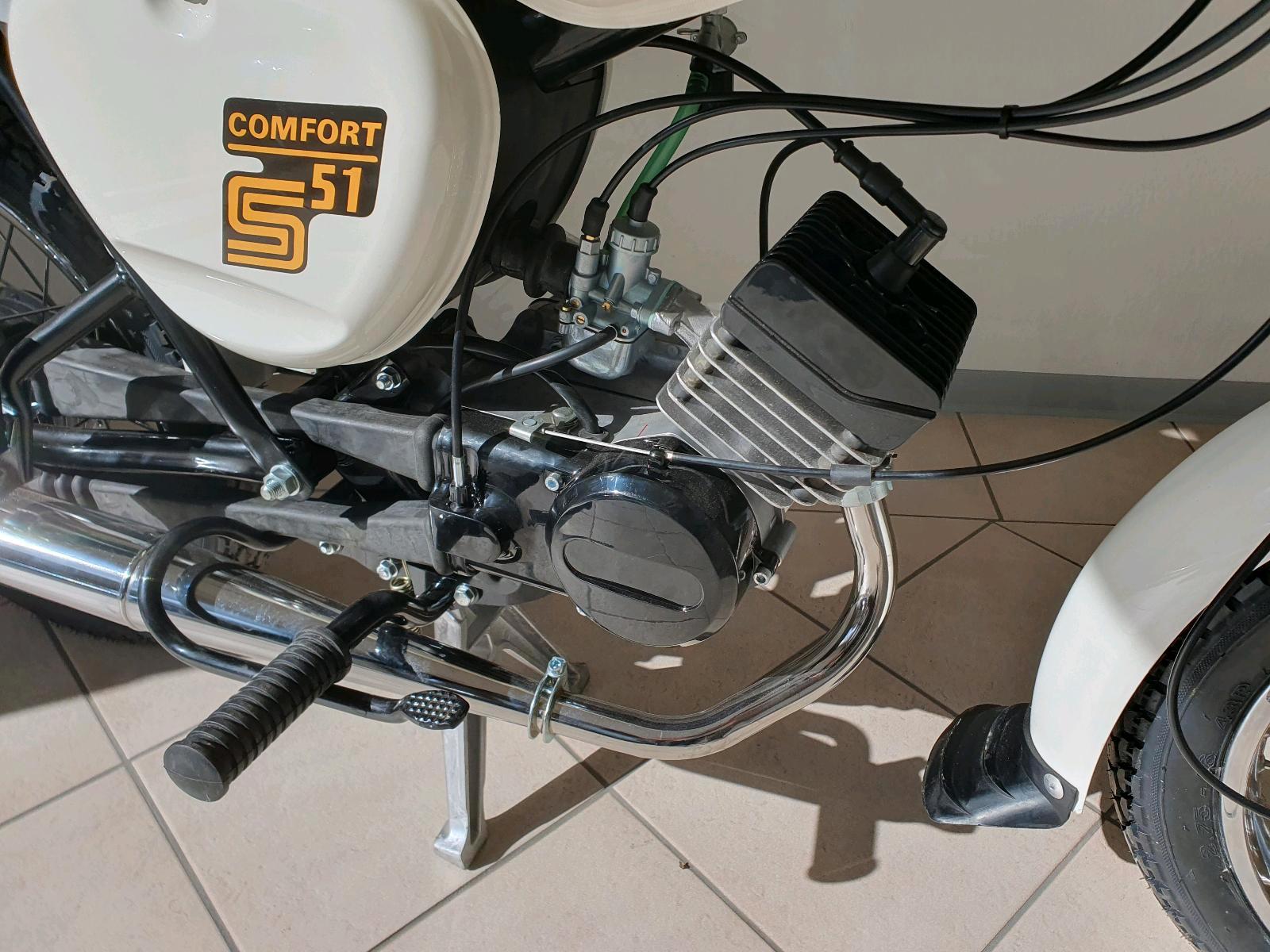 1988 Simson S51 Comfort 4Gang 12V Zündung 60kmh Papiere Neuaufbau - Image 3