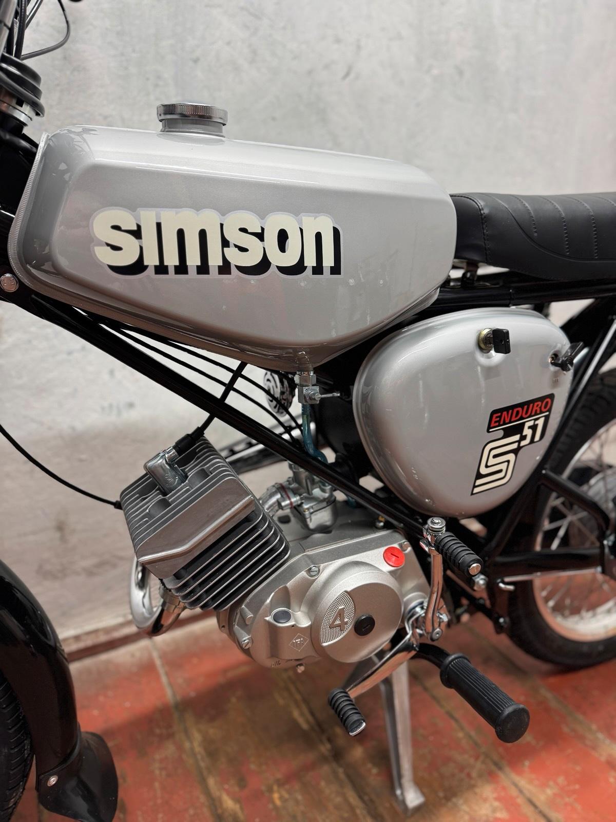 1989 Simson S51 Enduro 4 Gang Neuaufbau Papiere 12V Vape - Image 3