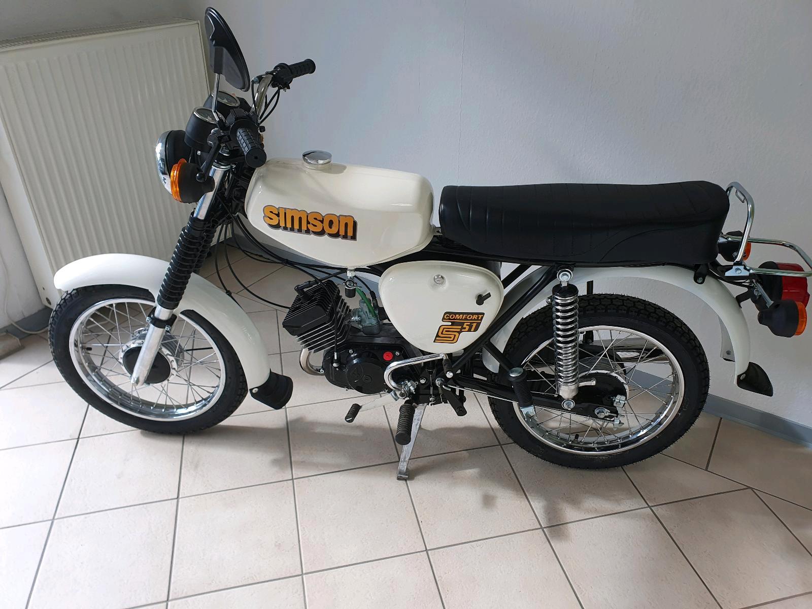1988 Simson S51 Comfort 4Gang 12V Zündung 60kmh Papiere Neuaufbau - Image 4