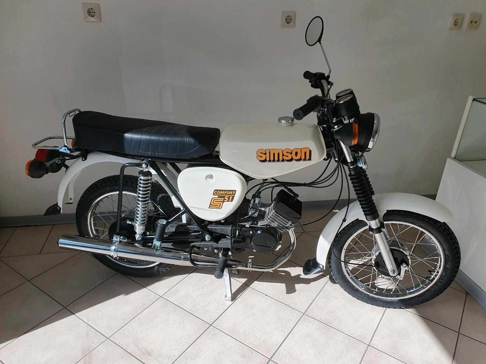 1988 Simson S51 Comfort 4Gang 12V Zündung 60kmh Papiere Neuaufbau - Image 5