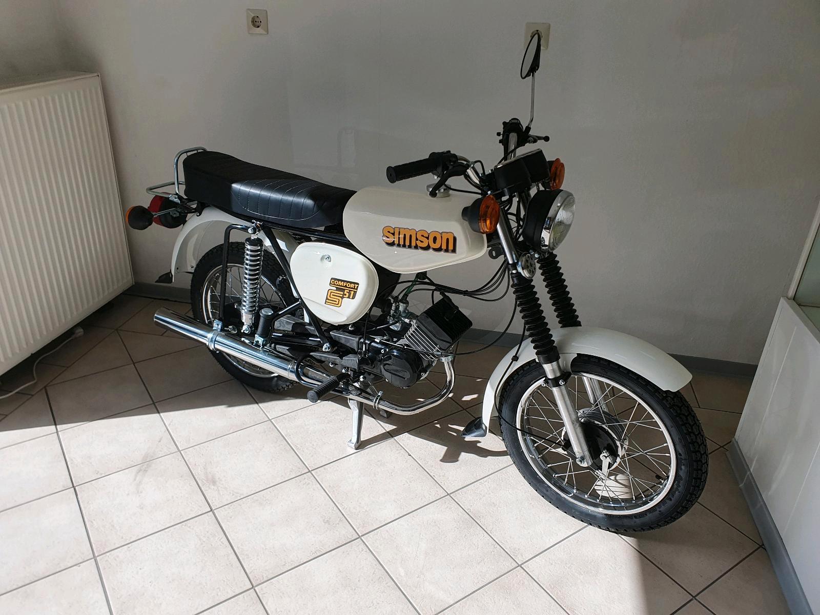 1988 Simson S51 Comfort 4Gang 12V Zündung 60kmh Papiere Neuaufbau - Image 7