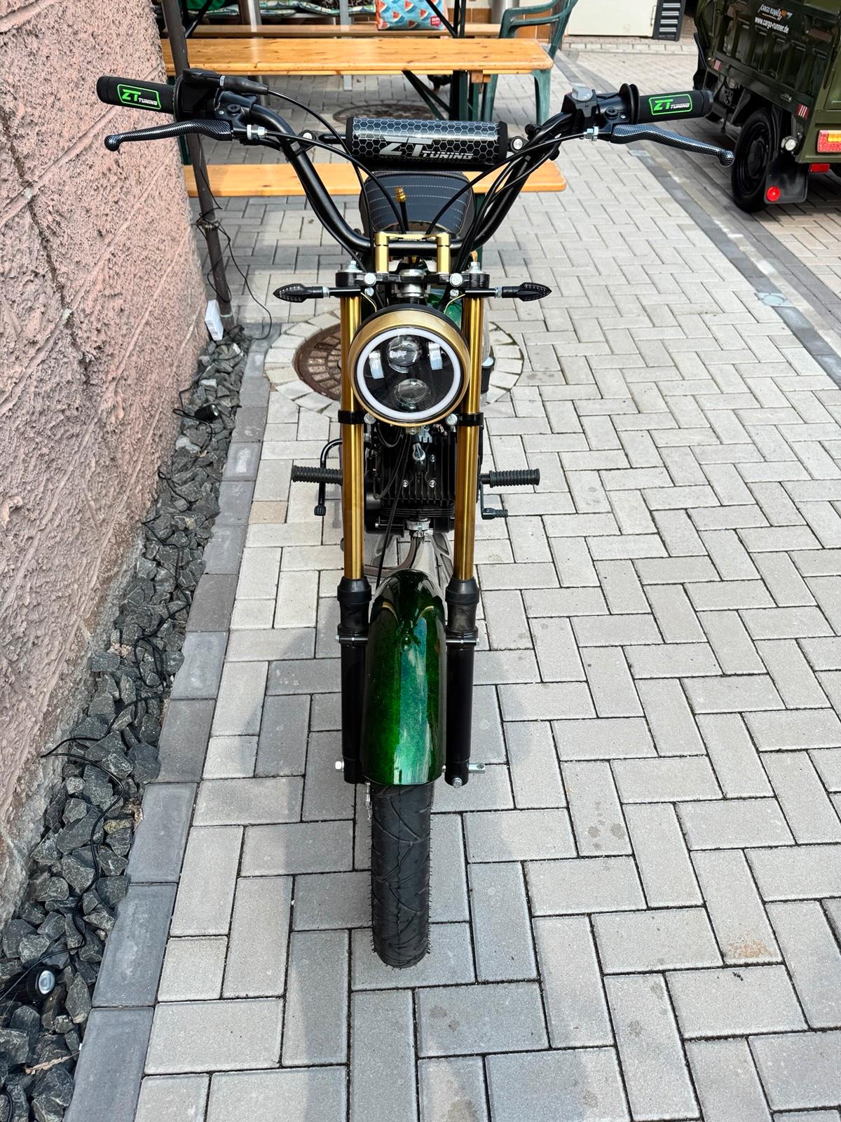 1983 Simson S51 Custom Umbau Grün Gold - Image 2