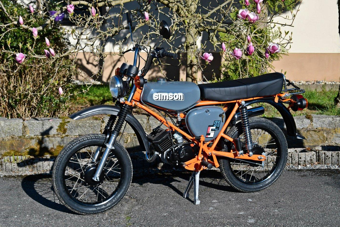 1986 Simson S 51 E Enduro, Neu Aufgebaut, 12 Volt VAPE Zündung