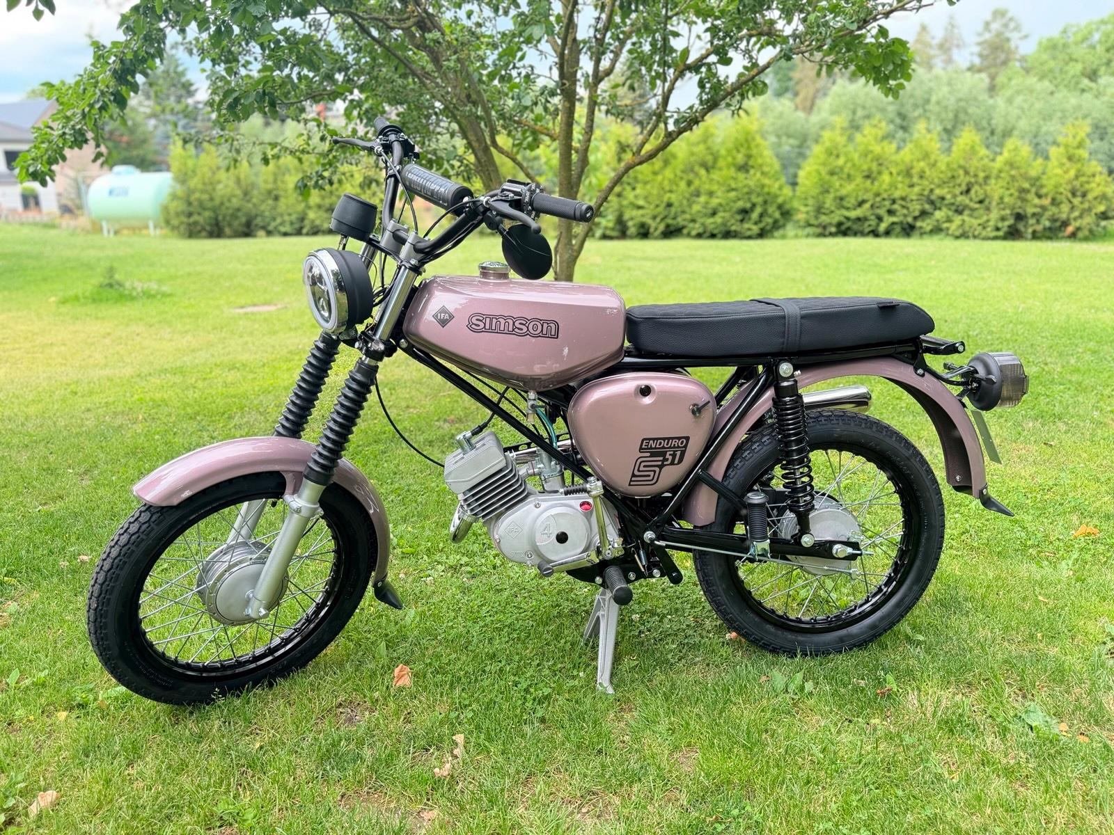 1989 Simson S51 Enduro Neuaufbau 4 Gang Vape KBA „Frozen Berry“