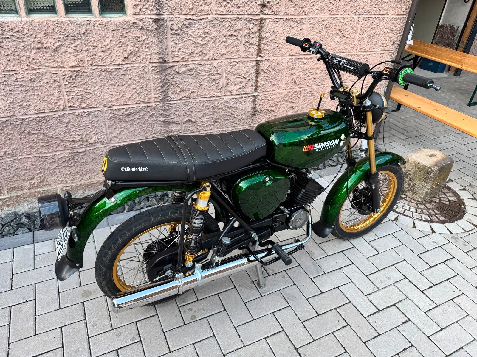 1983 Simson S51 Custom Umbau Grün Gold - Image 5