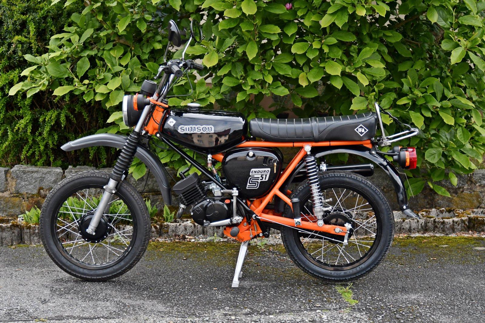 1989 Simson S 51 E Enduro mit Papiere 12 Volt VAPE Zündung - Image 9