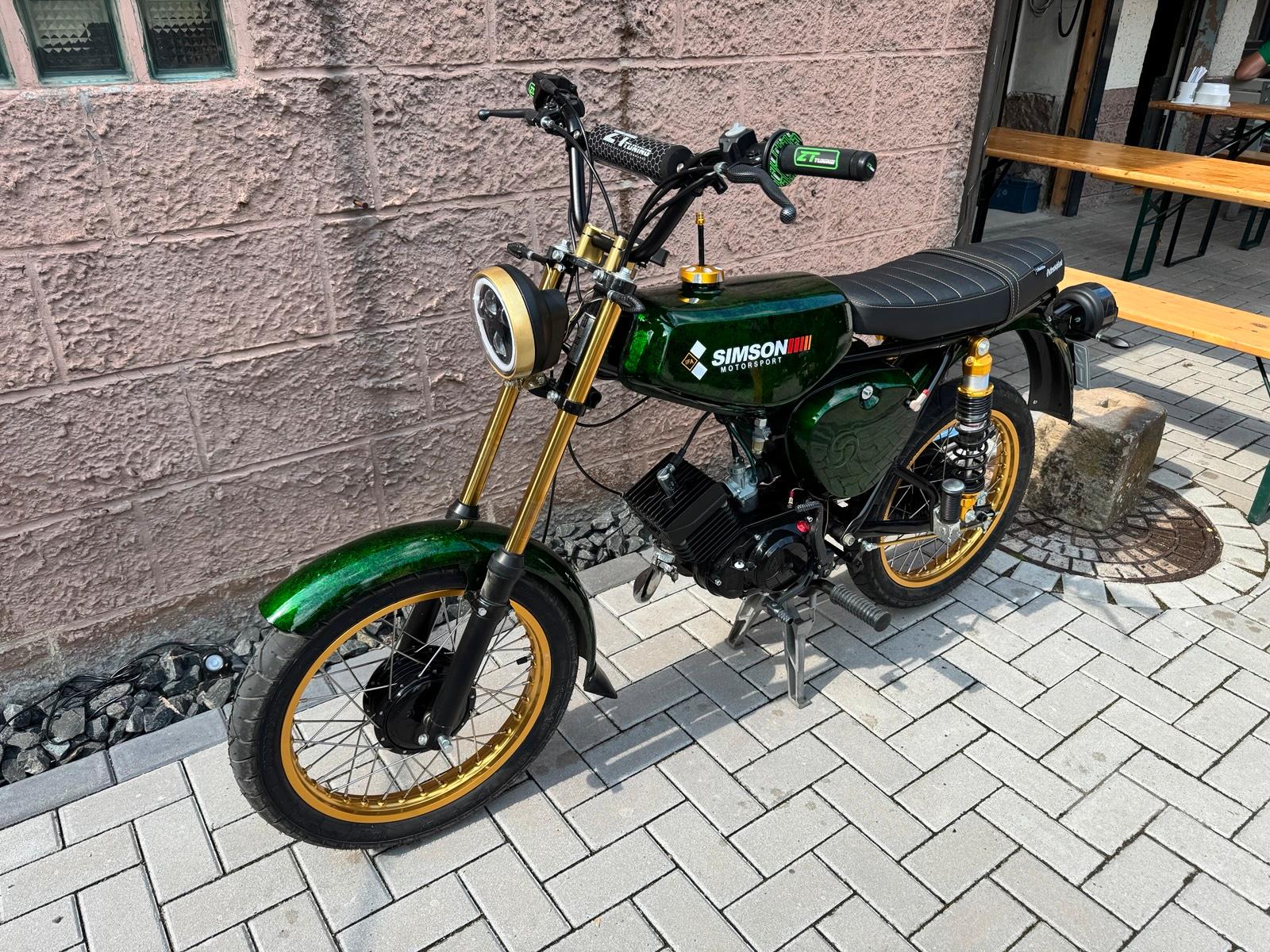 1983 Simson S51 Custom Umbau Grün Gold