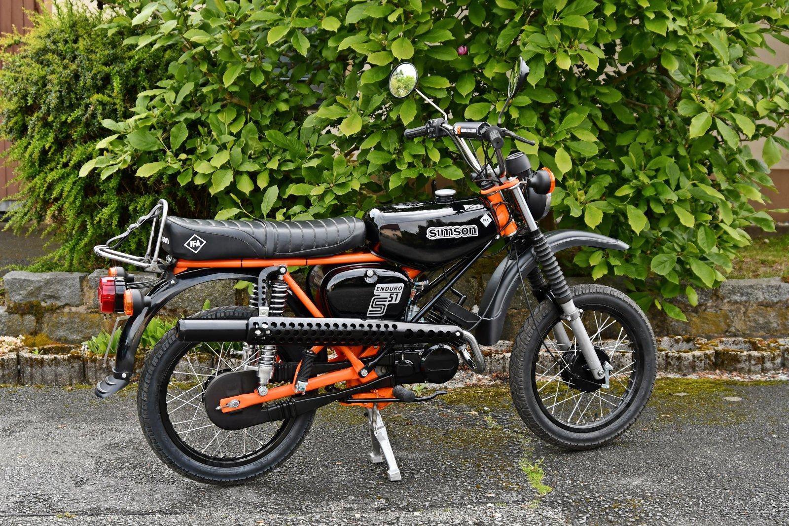 1989 Simson S 51 E Enduro mit Papiere 12 Volt VAPE Zündung - Image 11