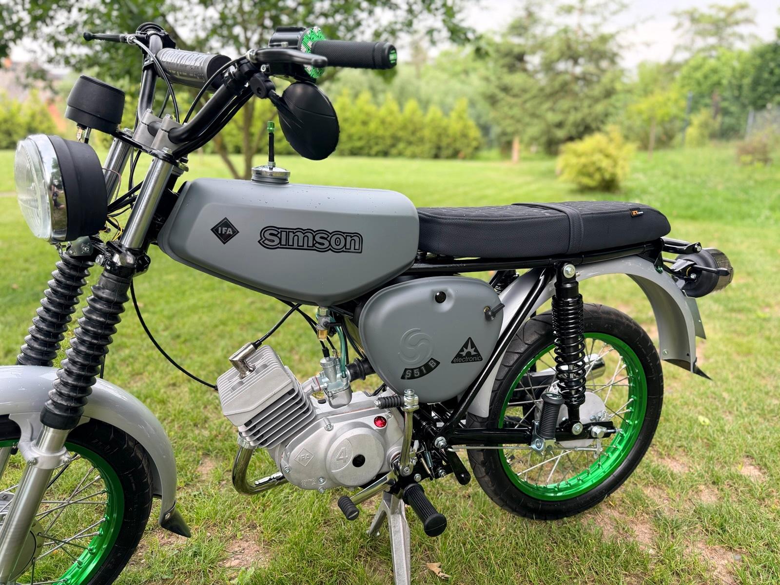 1989 Simson S51 Neuaufbau 4 Gang Vape DDR Papiere „Green Edition“ - Image 7
