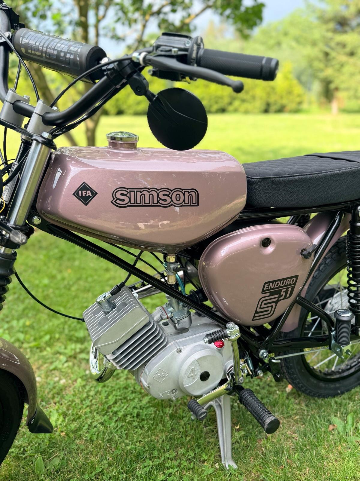 1989 Simson S51 Enduro Neuaufbau 4 Gang Vape KBA „Frozen Berry“ - Image 7